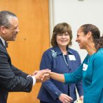 Lead Bay Area program members shaking hands