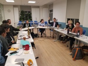 Coro training in progress